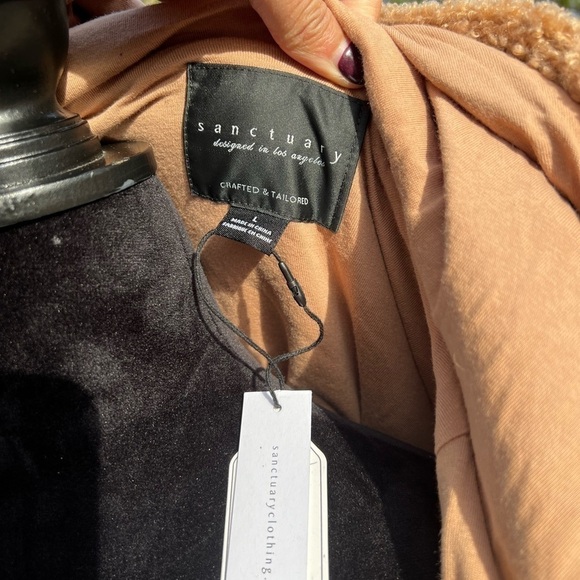 NWT Sanctuary x Revolve Harlow Sherpa Jacket Sz L Teddy Soft Plush - Picture 9 of 14